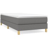 Krevet s oprugama i madracem tamnosivi 90 x 190 cm od tkanine | shoptok.hr