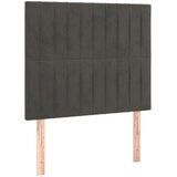 Box spring krevet s madracem tamnosivi 80 x 200 cm baršunasti | shoptok.hr