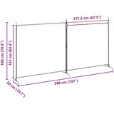 Pregrada sa 2 panela Bež 348 x 180 cm Tkanina - Bež 348 x 180 cm | shoptok.hr
