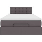 vidaXL otomanski okvir kreveta s madraca sivi 120x190cm umjetne kože | shoptok.hr