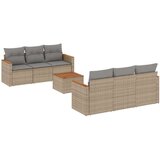  7-dijelni set vrtnih sofa s jastucima bež od poliratana | shoptok.hr
