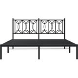  Metalni okvir za krevet s uzglavljem crni 150x200 cm | shoptok.hr