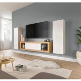 MID.YOU Dnevni Regal Tango, Barva Hrasta, Bela, 3-Delni | Shoptok.si