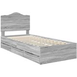  Okvir za krevet Sivi Sonoma 75 x 190 cm Inženjersko Drvo - Sivi Sonoma 75 x 190 cm | shoptok.hr