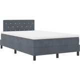 Box Spring Krevet s Madracem Tamno Siva 120x200 cm Baršun | shoptok.hr