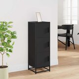  Visoka ploča crna 35,5x35x106,5 cm Konstruirano drvo i metal | Eponuda.com