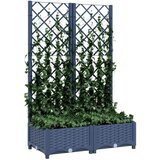  Vrtna žardinjera s rešetkom plavo-siva 80x40x121,5 cm PP | shoptok.hr