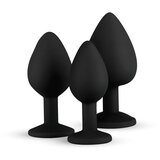 EasyToys - Anal Collection Komplet analnih čepova sa biserom, crni | shoptok.hr