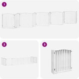 vidaXL Vrata za pse s vratašcima 10 panela sklopiva 800 cm drvo topole | shoptok.hr