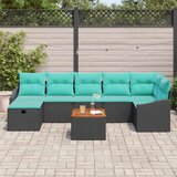  Sjedeća garnitura za vrt 8 kom. Crna poliratan 288.5 x 123.5 x 85 cm | shoptok.hr