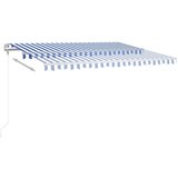 Automatska tenda sa senzorom LED 450 x 350 cm plavo-bijela | shoptok.hr