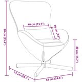  Jajolika fotelja Plava 63 x 73 x 90 cm Baršun | shoptok.hr