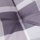  Jastuk za vrtnu klupu sivi karirani 180x50x4 cm tkanina Oxford | shoptok.hr