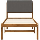  Krevetni okvir s tapiciranim uzglavljem Prirodna i svjetlosiva - Prirodna i svjetlosiva 80 x 200 cm | shoptok.hr