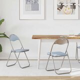  Zložljiva stolica 2 pcs Siva 48 x 43,5 x 81 cm Umjetno usnje, (5000296807) Cene