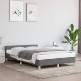 vidaXL Posteljni okvir z vzglavjem temno siv 120x200 cm blago Cene