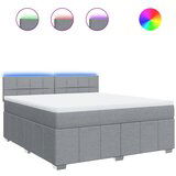 vidaXL Box spring postelja z vzmetnico svetlo siva 180x200 cm blago, (21306359) | Shoptok.si