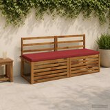  Jastučić za klupu SOEST 100% poliester Crvena 140 x 50 x 5 cm Slike
