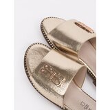 GOODIN Gold women's flip-flops on a flat sole | Shoptok.si