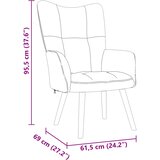  Stolica za opuštanje od tkanine svjetlosiva | shoptok.hr