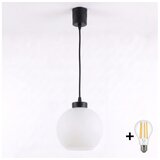 Brilagi LED luster na sajli RETRO GLASS 1xE27/60W/230V prečnik 15 cm crna/bela | Eponuda.com