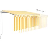  Automatska tenda s roletom i senzorom LED 3,5x2,5 m žuto-bijela | Eponuda.ba