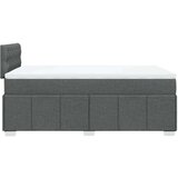 vidaXL Box spring postelja z vzmetnico temno siva 120x190 cm blago | Shoptok.si