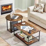  Set stolića za dnevni boravak 2u1 Rustic 123x60x51cm | Shoptok.si