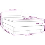 vidaXL Krevet s oprugama i madracem smeđesivi 120 x 190 cm od tkanine | shoptok.hr