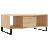 Maison Chic Klubska mizica - kavna mizica - Nizka mizica sonoma hrast 90x50x36,5 cm inženirski les, (21753244) Cene