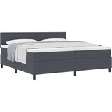  Zajemalna postelja z vzmetnico Temno siva 200x200 cm Plišasta tkanina, (22083523) | Shoptok.si