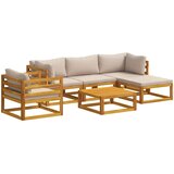  Set sofe 6 kom. Prirodna Čvrsto drvo akacije | shoptok.hr