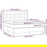  Box spring postelja z vzmetnico LED modra 160x200 cm blago, (20899491) | Shoptok.si