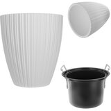 KADAX cvetlični lonec 40 cm pokrov z vstavkom bel plastični, (5000346058) | Shoptok.si