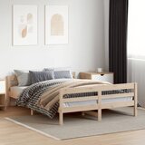 Maison Chic Posteljni okvir - Dvoposteljna postelja - Zakonska postelja brez vzmetnice 140x200 cm trdna borovina-J10887, (21767764) | Shoptok.si