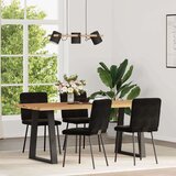 vidaXL Jedilni stoli 4 kosi črn žamet | Shoptok.si
