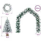  Set mini božićnih drvaca 90 cm PVC Zelena i bijela | shoptok.hr