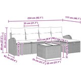  Set sofe 6 kom. Crna poliratan 55 x 55 x 37 cm | shoptok.hr
