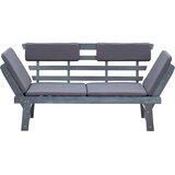  Vrtna klupa 2-u-1 s jastucima siva 190 cm od bagremovog drva | Eponuda.com