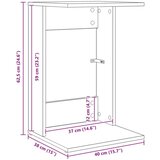  Stranska miza Dimljeni oreh 40 x 38 x 62,5 cm Konstruiran les, (5000201682) | Shoptok.si