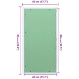 Pristupna ploča Zelena i srebrna 45 x 85 cm | shoptok.hr