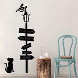 Wallity Zidna dekoracija Where To Go ?, 25x39 cm 48x172 cm 1.2 mm, Crna Cene