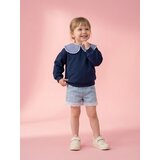Sinsay Pamučna crewneck majica s ukrasnim ovratnikom | shoptok.hr