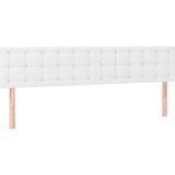  Uzglavlje bijelo 200 x 5 x 78/88 cm od umjetne kože | shoptok.hr