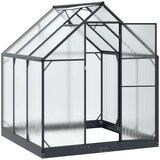  Rastlinjak v vrtu z vrati Antracit 183,5 x 183,5 x 207 cm, (5000288600) | Shoptok.si