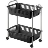 Metaltex Črn regal na koleščkih 41x52x26 cm Oslo – | Shoptok.si