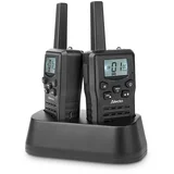 Walkie Talkie 2er Set 10 km Reichweite, Schwarz