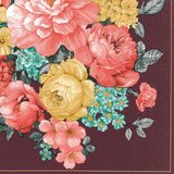  Salvete za dekupaž Bunch of Flowers Dark Claret - 1 kom KORISTI SE | shoptok.hr