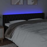  Posteljno vzglavje črno 203x16x78/88 cm blago, (20794506) | Shoptok.si