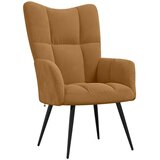  Stolica za opuštanje smeđa baršunasta | shoptok.hr